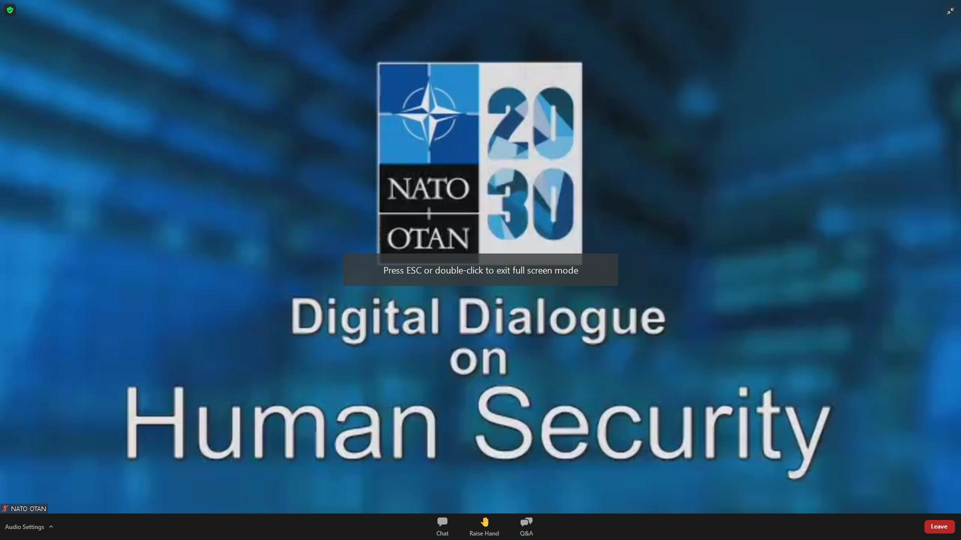 Conferința „Dialogul digital privind securitatea umană în NATO”, 26 feb. 2021