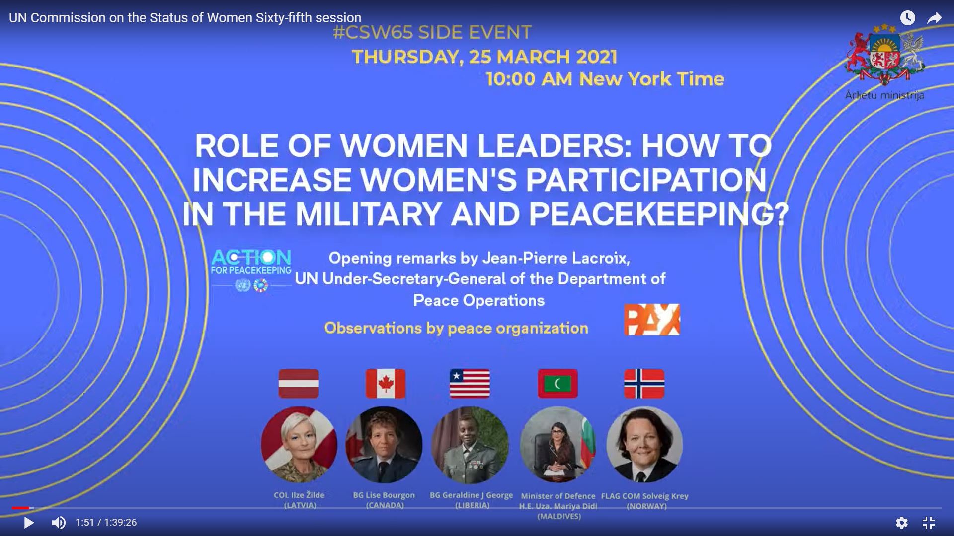 Online Conference “The role of Women leaders”, 26 Mar. 2021